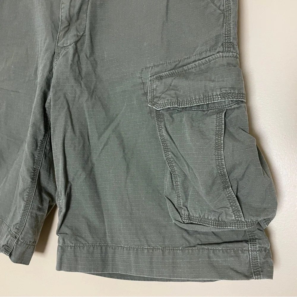 POLO Jeans Co. Ralph Lauren Cargo Shorts Men's 36 Green Ripstop Fatigue Utility
